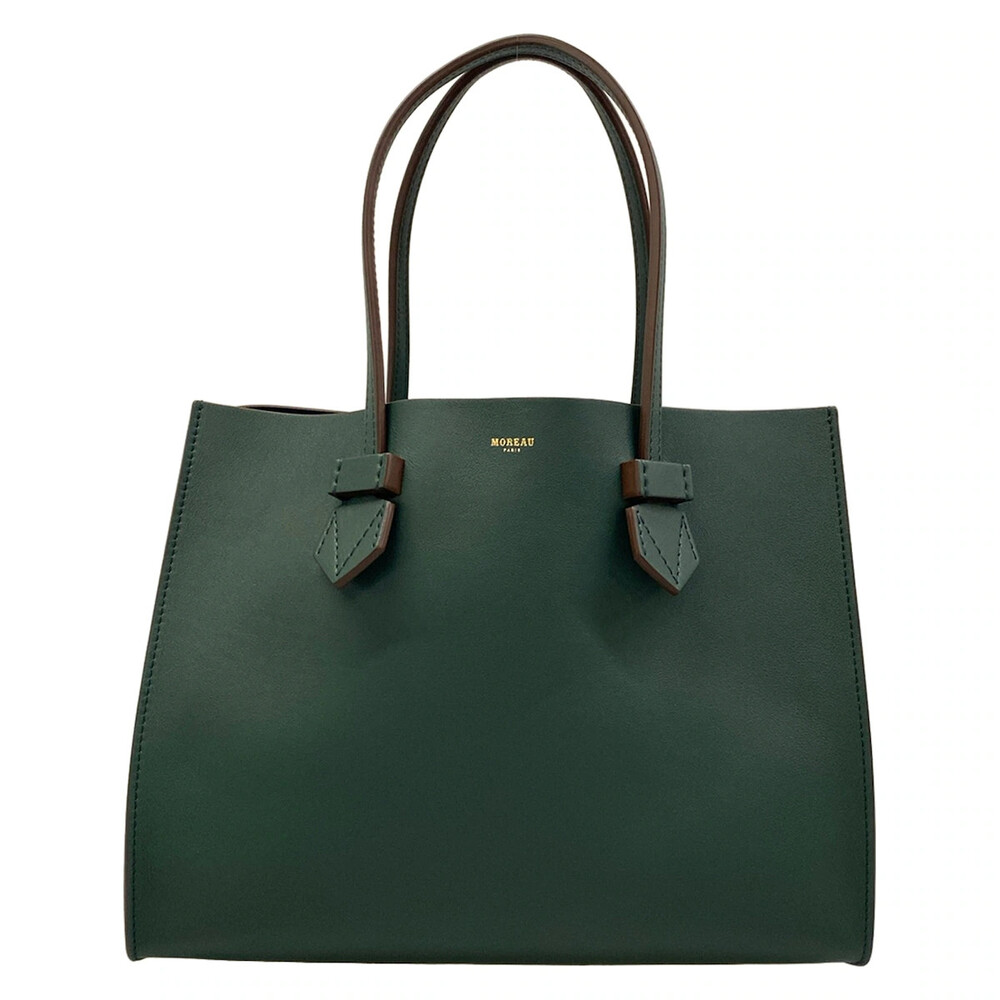Moreau Dark Green Leather Tote Bag #323136M11B